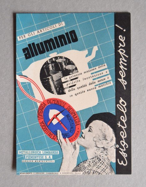 Cartolina Per gli articoli di ALLUMINIO - Metallurgica Lombarda Piemontese …