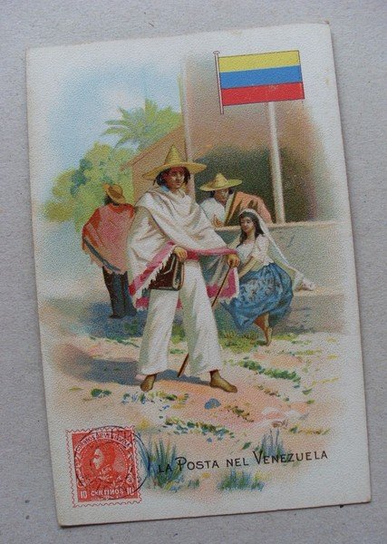 Cartolina/postcard "La Posta nel VENEZUELA" Lysoform - Achille Brioschi & …