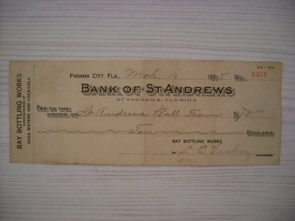 Cambiale/promissory note Soda waters and COCA COLA - Bank St.Andrews, …