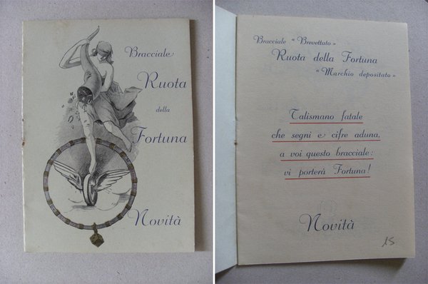 Libretto / depliant "Bracciale Brevettato Ruota della Fortuna - Talismano …