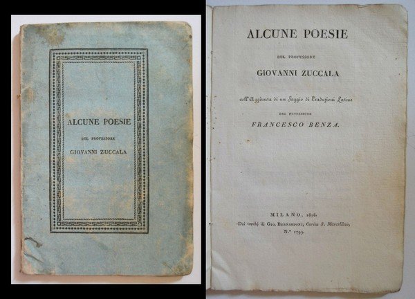 Alcune poesie del professore Giovanni Zuccala coll'aggiunta di un saggio …