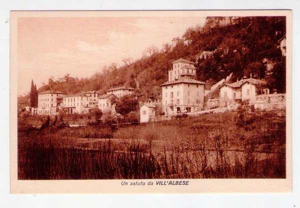 Cartolina Un Saluto da Vill´Albese (Como) 1915 circa