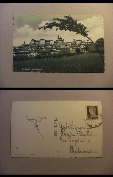 Cartolina manoscritta e firmata Ferdinando Gabotto 1892