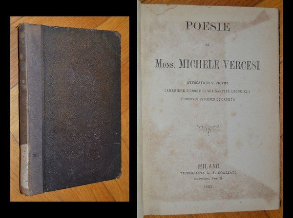Poesia di Mons. Michele Vercesi (Cogliati 1883). Cenni risguardanti la …