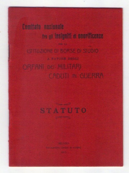 Comitato nazionale fra gli insigniti di onorificenze per la istituzione …