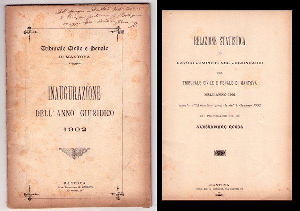 Relazione statistica dei lavori compiuti nel circondario del Tribunale Civile …