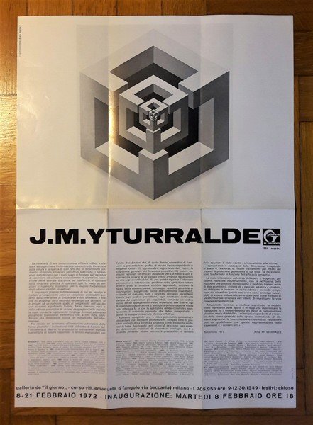 Invito/manifesto 96° mostra José María Yturralde. Galleria de Il Giorno …