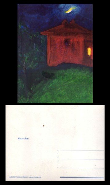 Cartolina BUONE FESTE con riproduzione di Maurizio Corona 1992. Galleria …