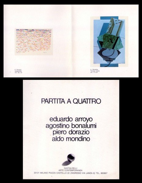 Brochure mostra "Partita a quattro". Galleria Gastaldelli Arte Contemporanea - …