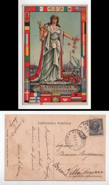 Cartolina/postcard Conferenza di Genova 1922. Pitueto - Mura del Molo …