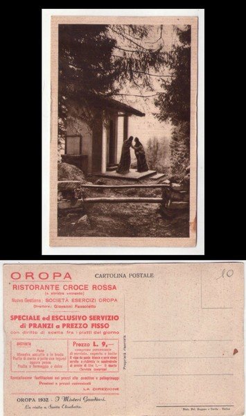Cartolina/postcard OROPA (Biella) - Ristorante Croce Rossa. 1932 - I …