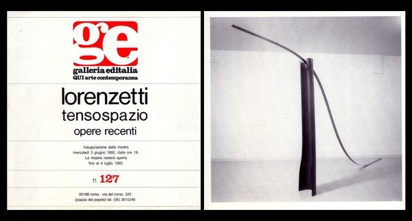 Brochure mostra n.127 CARLO LORENZETTI Tensospazio opere recenti. Galleria Editalia …