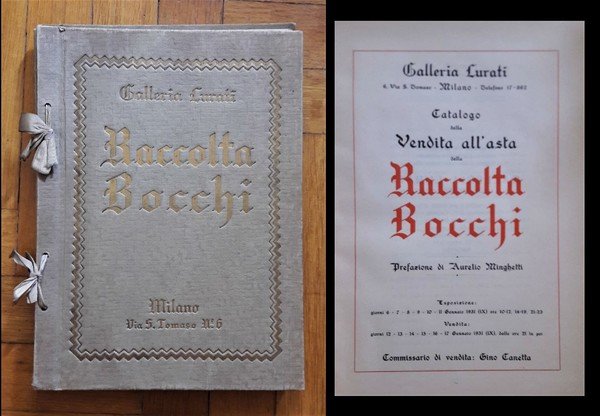 *Catalogo della vendita all'asta della Raccolta Bocchi. Prefazione di Aurelio …