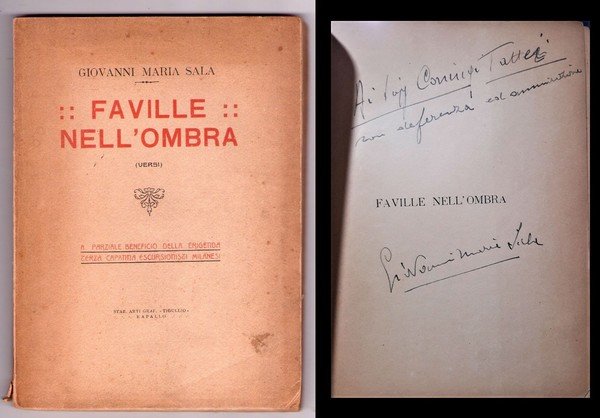 Giovanni Maria Sala - FAVILLE NELL'OMBRA (versi) con dedica e …