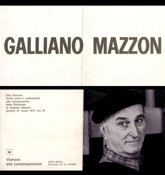 Brochure mostra GALLIANO MAZZON. Vismara arte contemporanea - Milano dal …