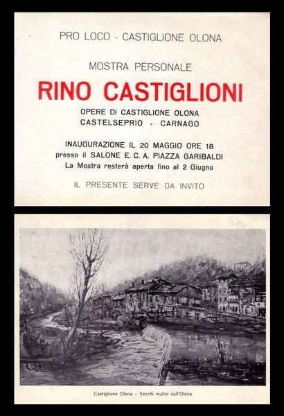 Brochure mostra personale Rino Castiglioni. Pro loco Castiglione Olona.