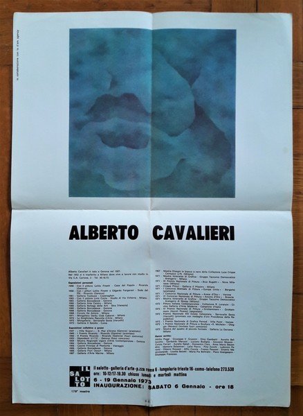 Manifesto mostra n.178 ALBERTO CAVALIERI. Galleria d'arte Il Salotto - …