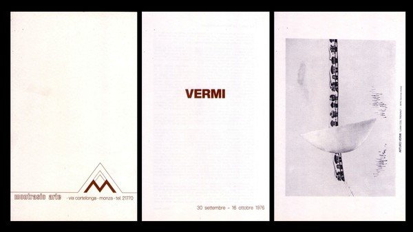 Brochure mostra ARTURO VERMI. Galleria Montrasio Arte - Monza dal …