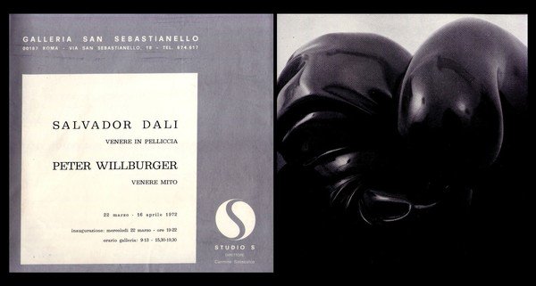 Brochure Salvador Dali "Venere in pelliccia"; Peter Willburger "Venere mito". …