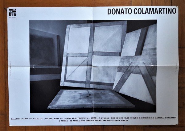 Manifesto 257°mostra DONATO CALAMARTINO. Galleria d'arte Il Salotto - Como …