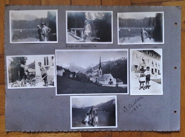 Lotto fotografie Lago di Carezza - S. Cristina 1926