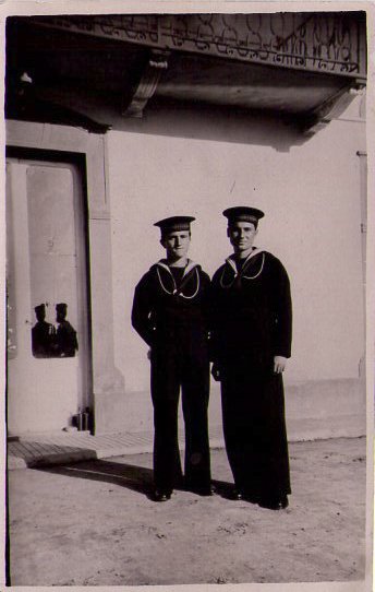 Cartolina Fotografica Cadetti Regia Accademia Militare LIVORNO 1943