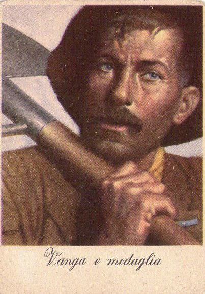 Cartolina Militare Propaganda 1938 ca. ill.Boccasile VANGA E MEDAGLIA