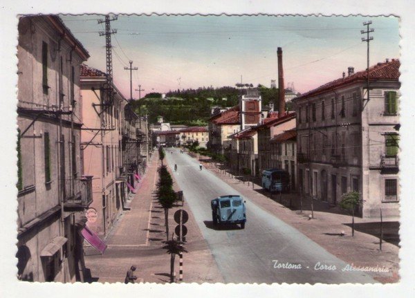 Cartolina/postcard Tortona (Alessandria) Corso Alessandria. 1958