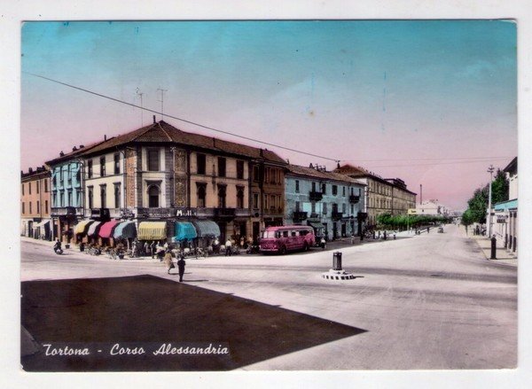 Cartolina/postcard Tortona (Alessandria) Corso Alessandria. 1958 ca.