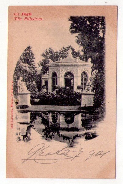 Cartolina/postcard Pegli (Genova) - Villa Pallavicino. 1901