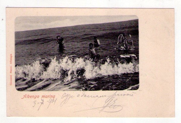 Cartolina/postcard Albenga marina (Savona) 1901