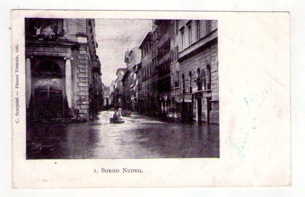 Cartolina/postcard Roma - Borgo Nuovo (alluvionata).