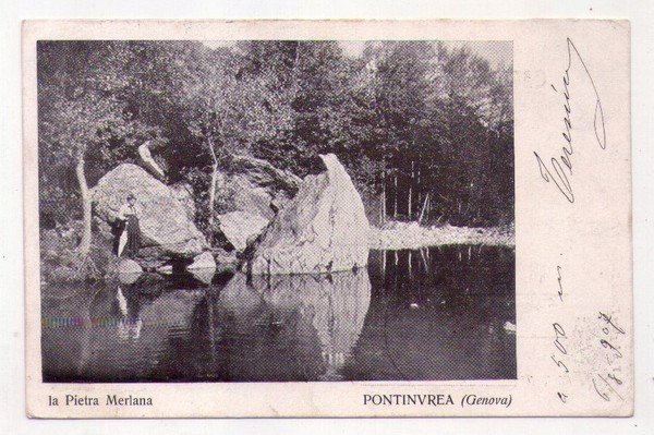 Cartolina/postcard Pontinvrea (Genova) - La Pietra Merlata. 1911