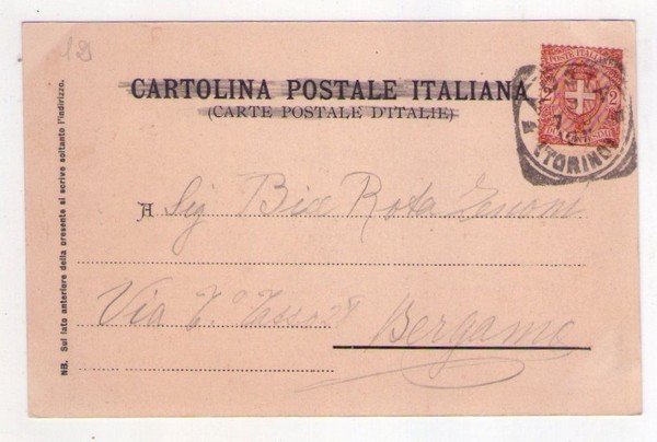 Cartolina/postcard Aosta - Porta Pretoria. 1901 ca.