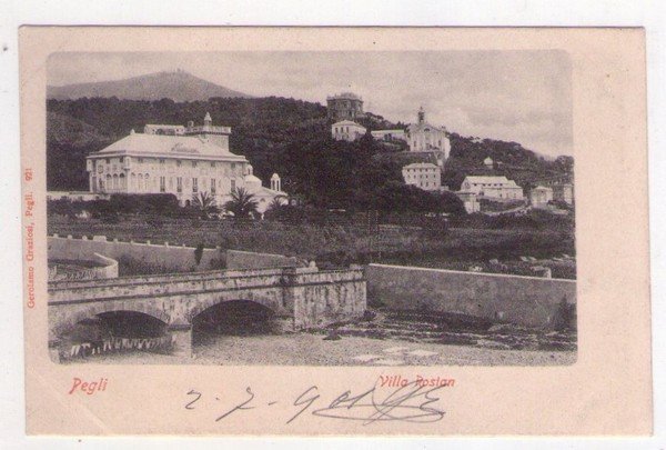 Cartolina/postcard Pegli (Genova) - Villa Rosian. 1901
