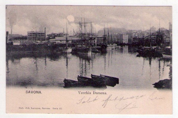 Cartolina/postcard Savona - Vecchia Darsena. Primi '900