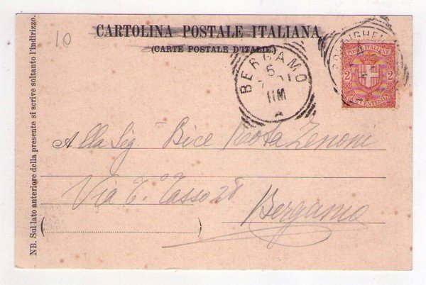 Cartolina/postcard Ricordo di Ventimiglia. 1901