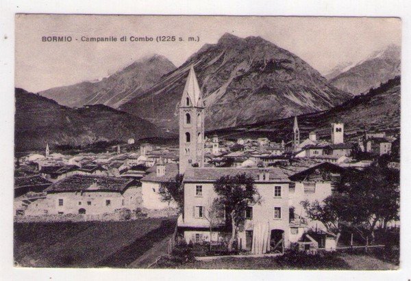 Cartolina/postcard Bormio (Sondrio) - Campanile di Combo. 1929