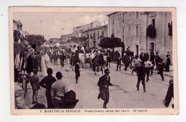 Cartolina San Martino in Pensilis (Campobasso) - Tradizionale corsa dei …