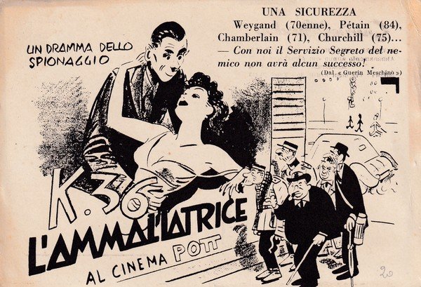 Cartolina film "L'ammaliatrice". GUERIN MESCHINO almanacco - Milano