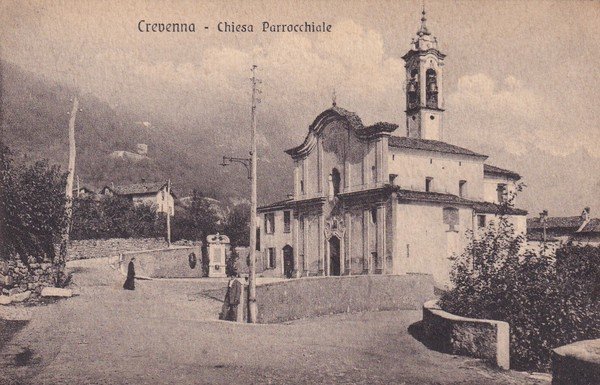 Cartolina Crevenna (Erba - Como) - Chiesa Parrocchiale.