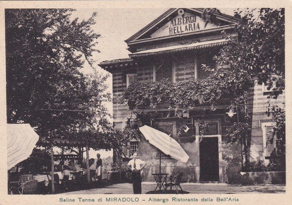 Cartolina Saline Terme di MIRANDOLO (Pavia) - Albergo Ristorante della …