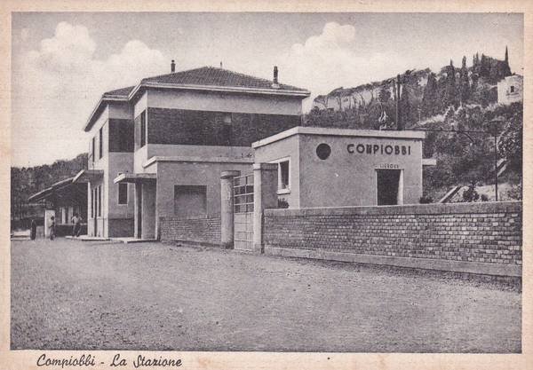 Cartolina Compiobbi (Fiesole) - La Stazione.