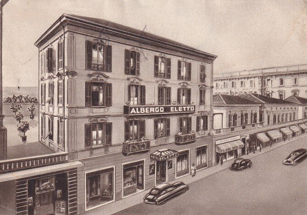 Cartolina ALBERGO ELETTO - Centralissimo. SANREMO (Riviera dei Fiori) 1952