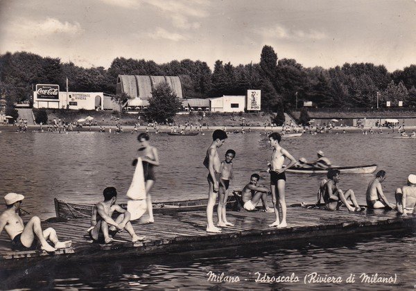 Cartolina MILANO - Idroscalo (Riviera di Milano). 1956