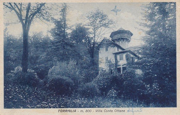 Cartolina Torriglia (Genova) - Villa Conte Ottone. 1940