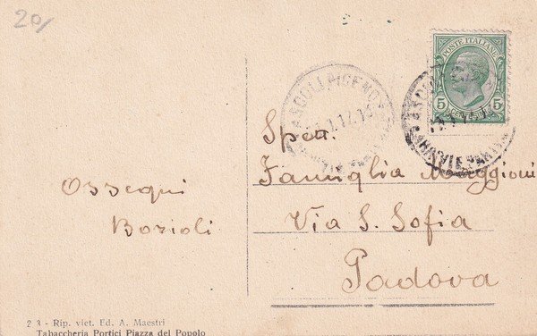 Cartolina Ascoli Piceno - Archi di Porta Romana. 1917