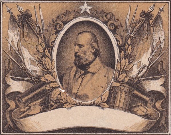 Etichetta incisione Giuseppe Garibaldi 1980-90