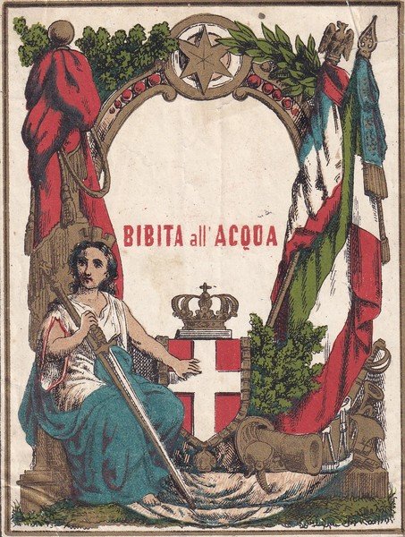 Etichetta Bibita all'Acqua. 1880