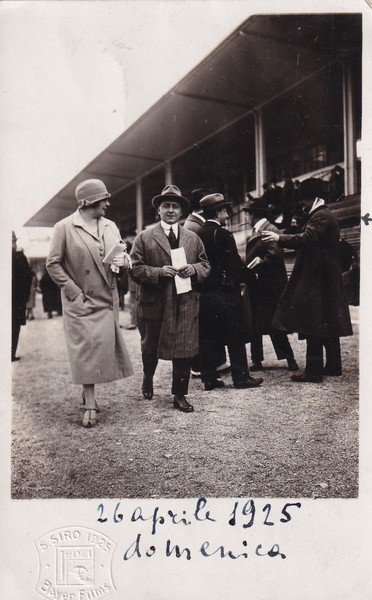 Cartolina fotografica Milano - Ippodromo San Siro. 1925